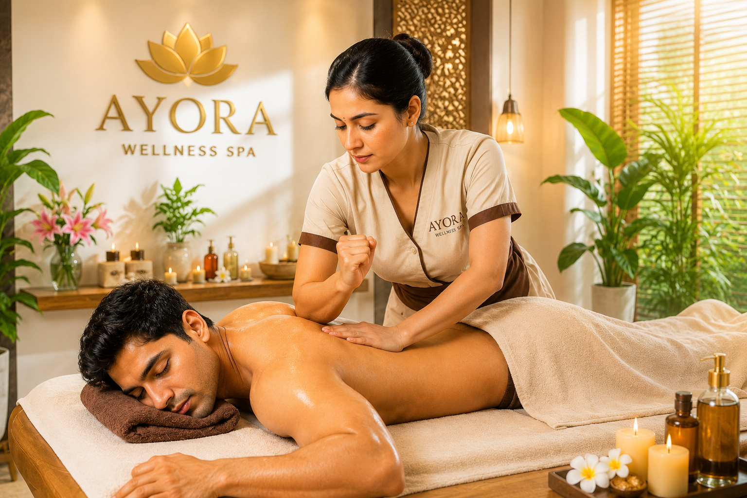 Deep tissue massage at Ayora Wellness Spa