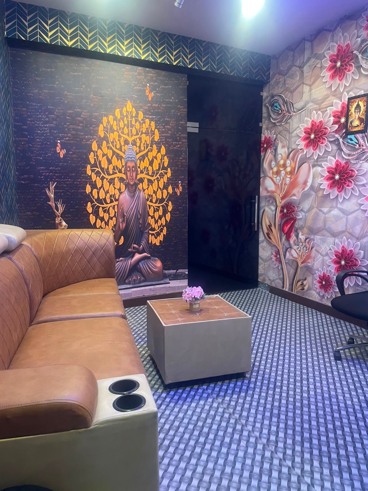 Massage treatment room setup